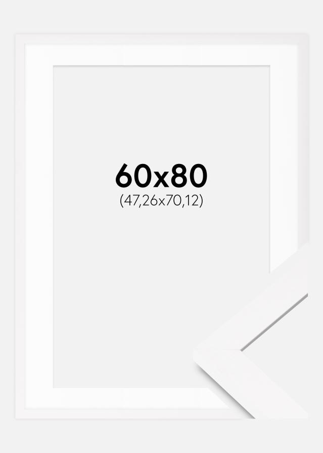 Cadre BGA Classic Blanc 60x80 cm - Passe-partout Blanc 19x28 inches