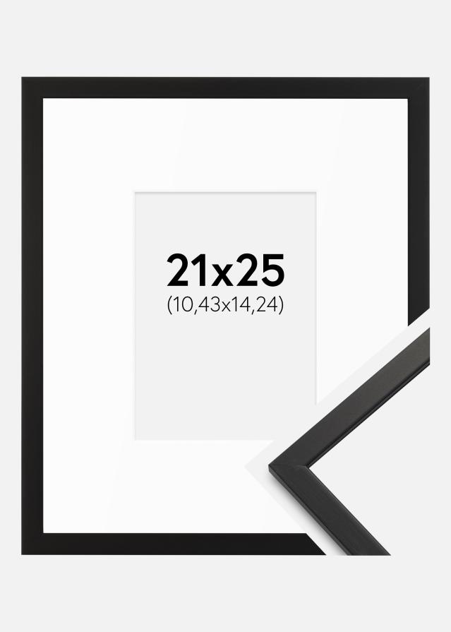Cadre Edsbyn Noir 21x25 cm - Passe-partout Blanc 4,5x6 inches