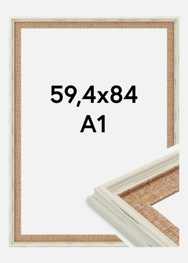 Cadre Sandweave Verre Acrylique Blanc 59,4x84 cm (A1)