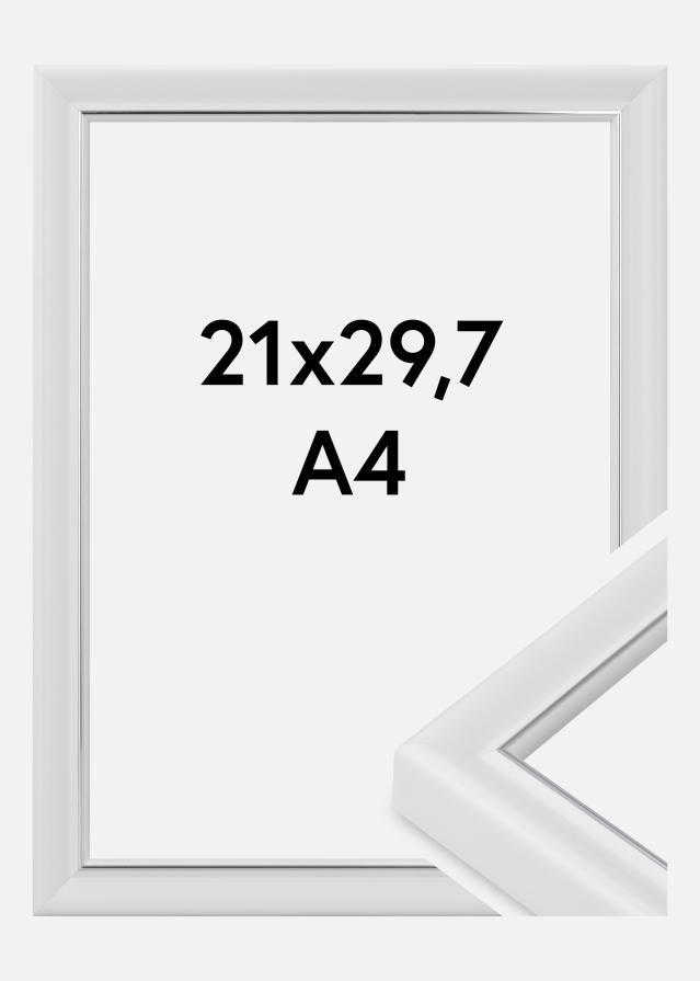 Cadre Canterbury Verre Acrylique Blanc 21x29,7 cm (A4)