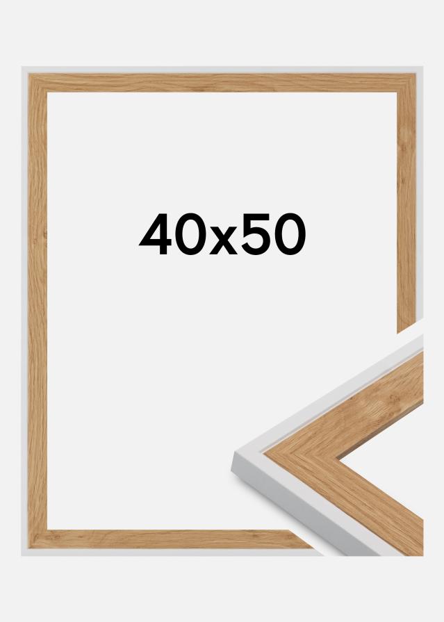 Cadre Clearline Verre Acrylique Blanc 40x50 cm