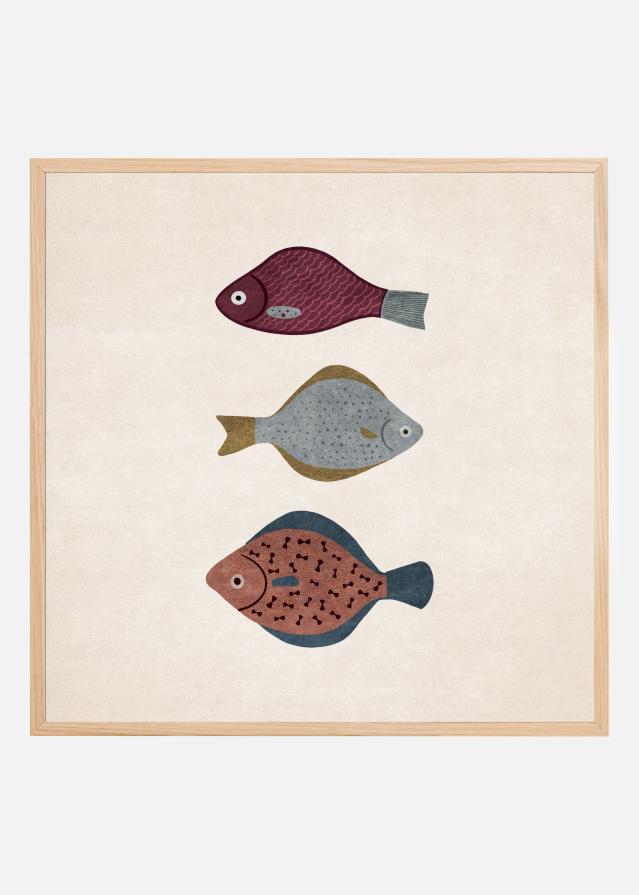 Trio of Fish Forms Poster