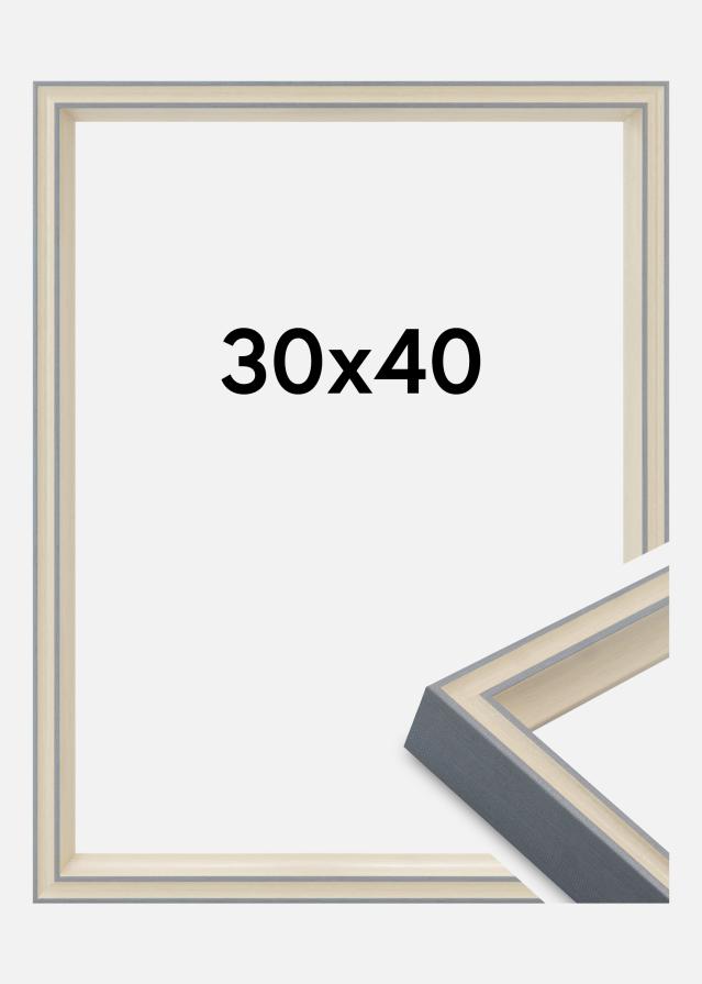 Cadre Riga Verre Acrylique Gris 30x40 cm