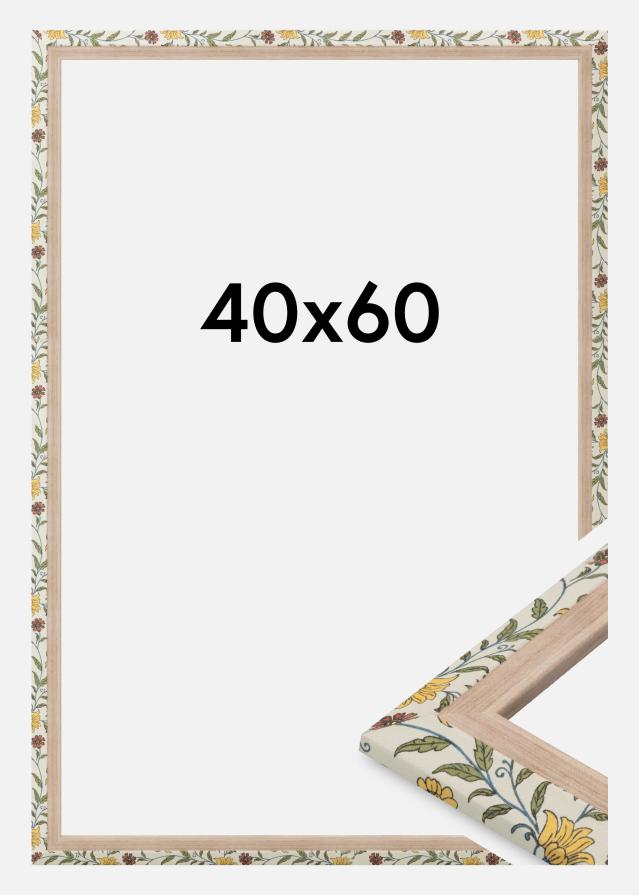 Cadre Arco Verre Acrylique Fleuri Chêne 40x60 cm