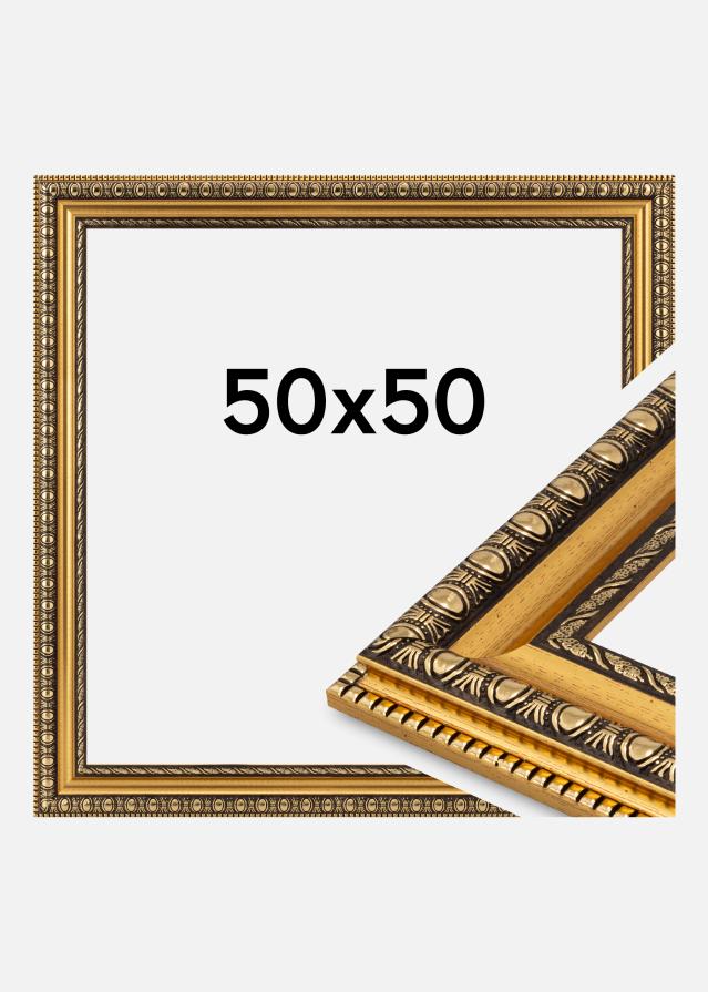 Cadre Ornato Verre Acrylique Or 50x50 cm