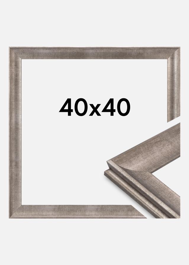 Cadre Conca Verre Acrylique Argenté 40x40 cm