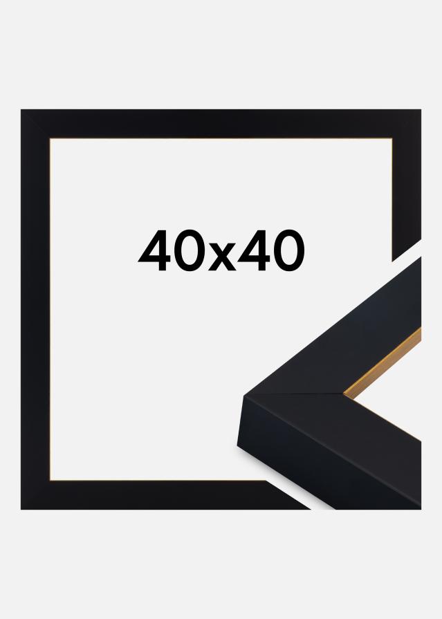 Cadre Sussex Verre Acrylique Noir/Or 40x40 cm