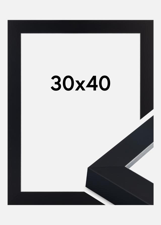 Cadre Sussex Verre Acrylique Noir/Argent 30x40 cm