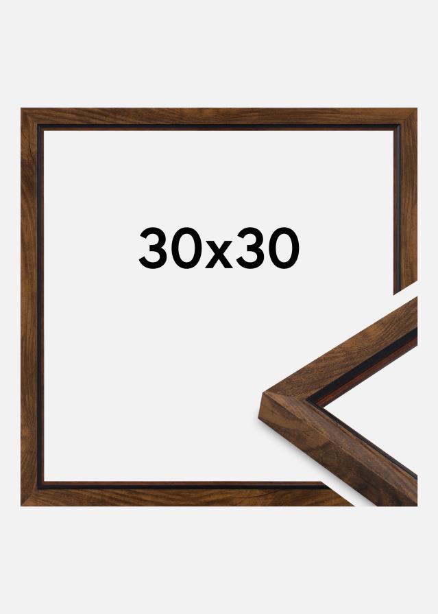 Cadre Obsidian Verre Acrylique Noyer 30x30 cm