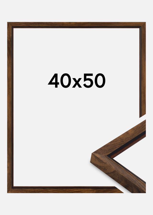 Cadre Obsidian Verre Acrylique Noyer 40x50 cm