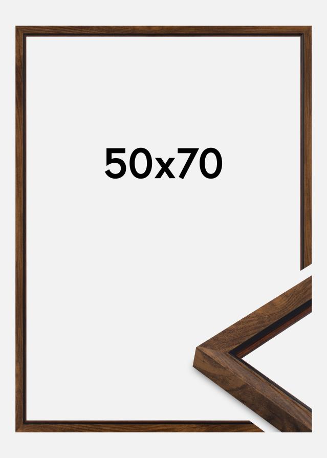 Cadre Obsidian Verre Acrylique Noyer 50x70 cm