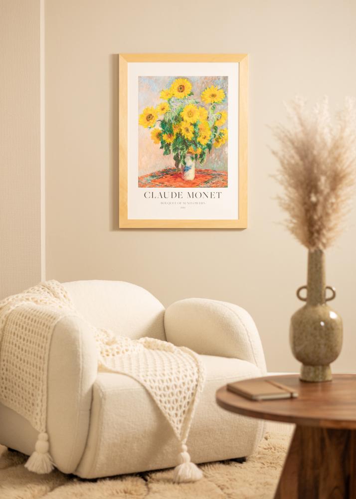 Cadre Juno Bois 40x50 cm - Passe-partout Blanc 27,5x37 cm