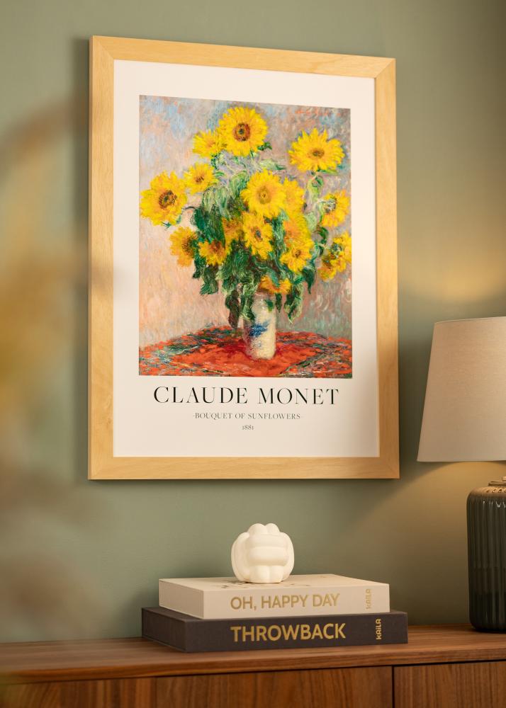 Cadre Juno Bois 40x50 cm - Passe-partout Blanc 27,5x37 cm