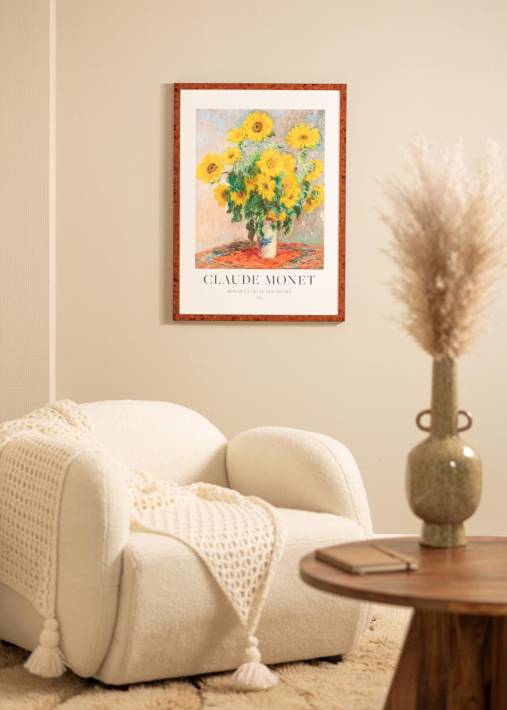 Cadre Hermes Noyer 20x30 cm - Passe-partout Blanc 15x21 cm