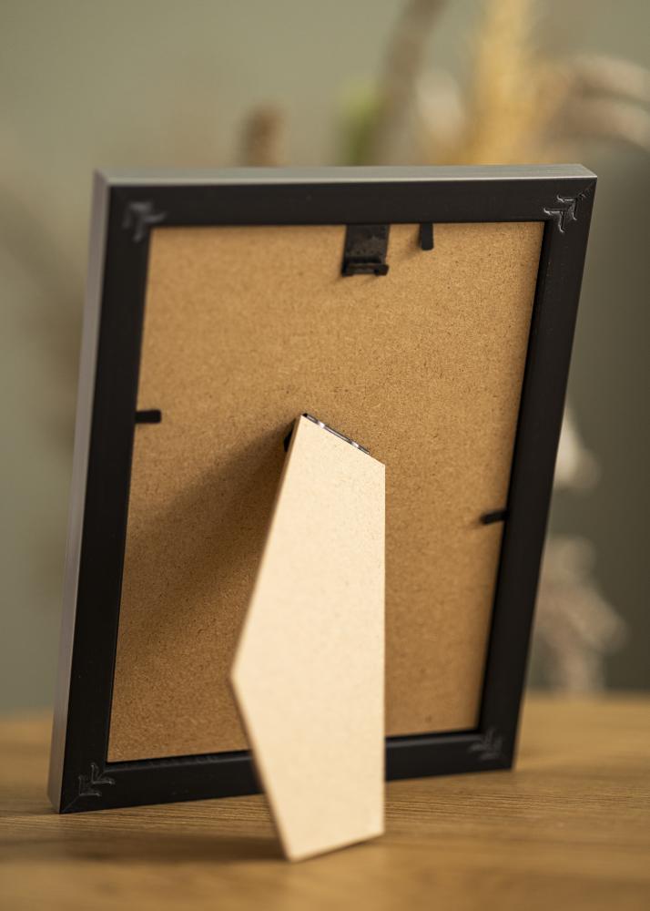 Cadre Gala Argent 13x18 cm - Passe-partout Blanc B7 88x125 mm