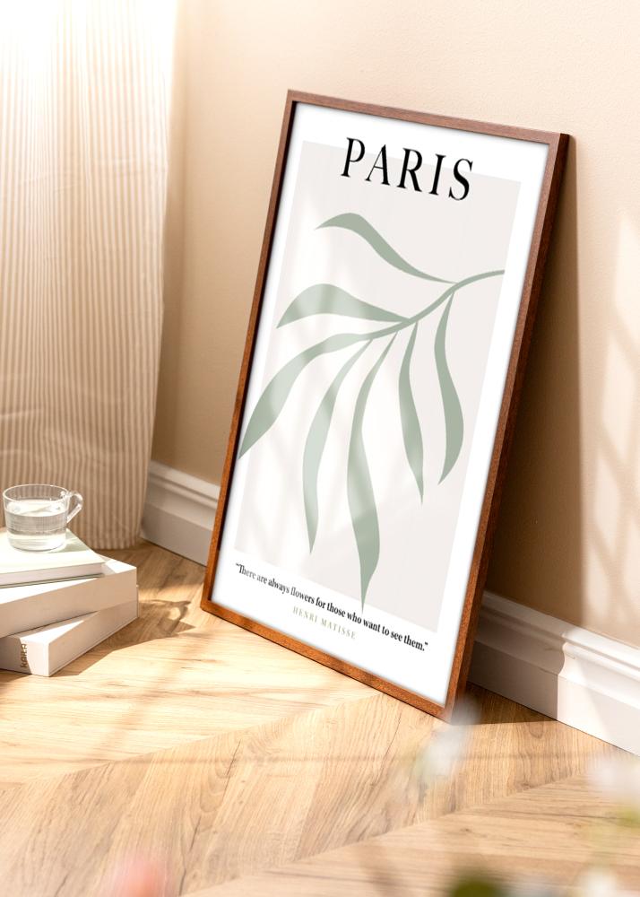 Cadre Moderne Brun Chaud 30x40 cm - Passe-partout Blanc 21x29,7 cm (A4)