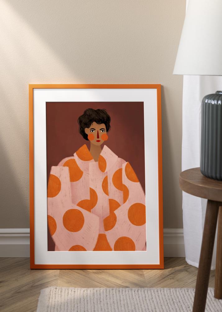 Cadre Kent Verre Acrylique Orange 50x50 cm