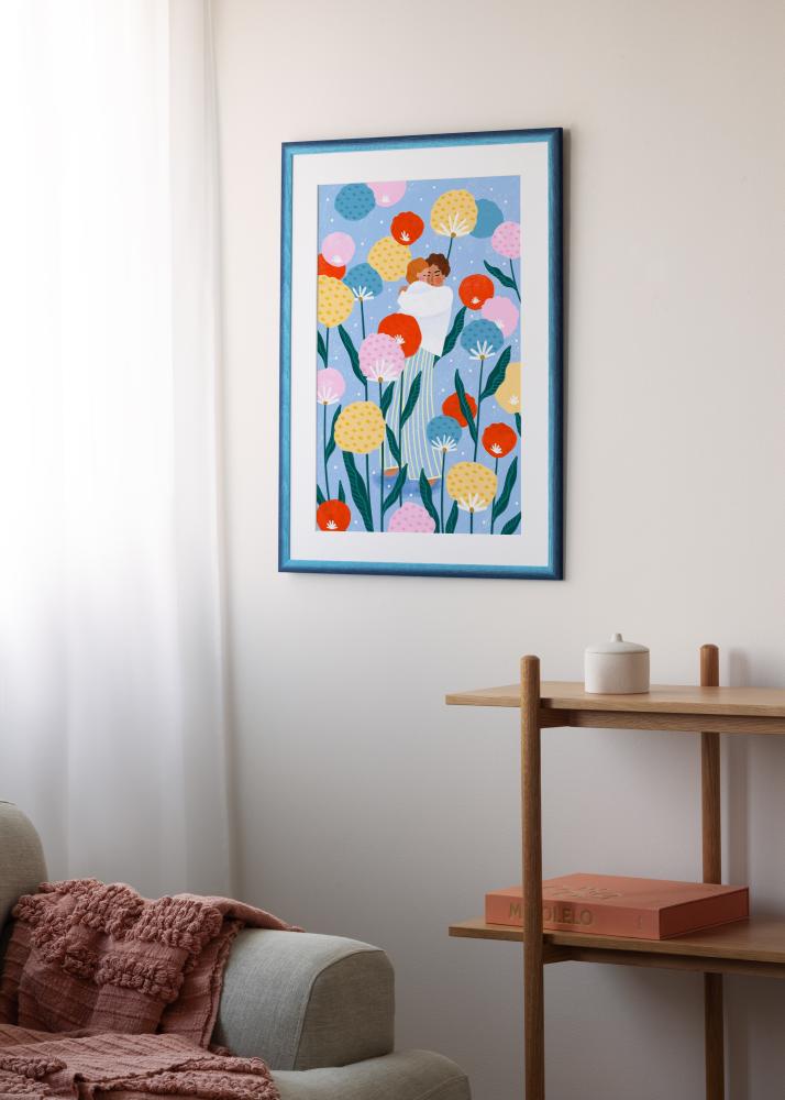 Cadre Cornwall Verre Acrylique Bleu Foncé 30x40 cm