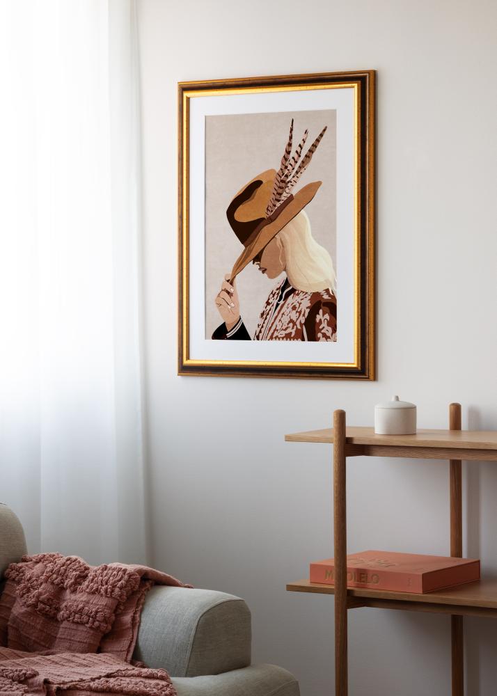 Cadre Aberystwyth Verre Acrylique Or 21x29,7 cm (A4)