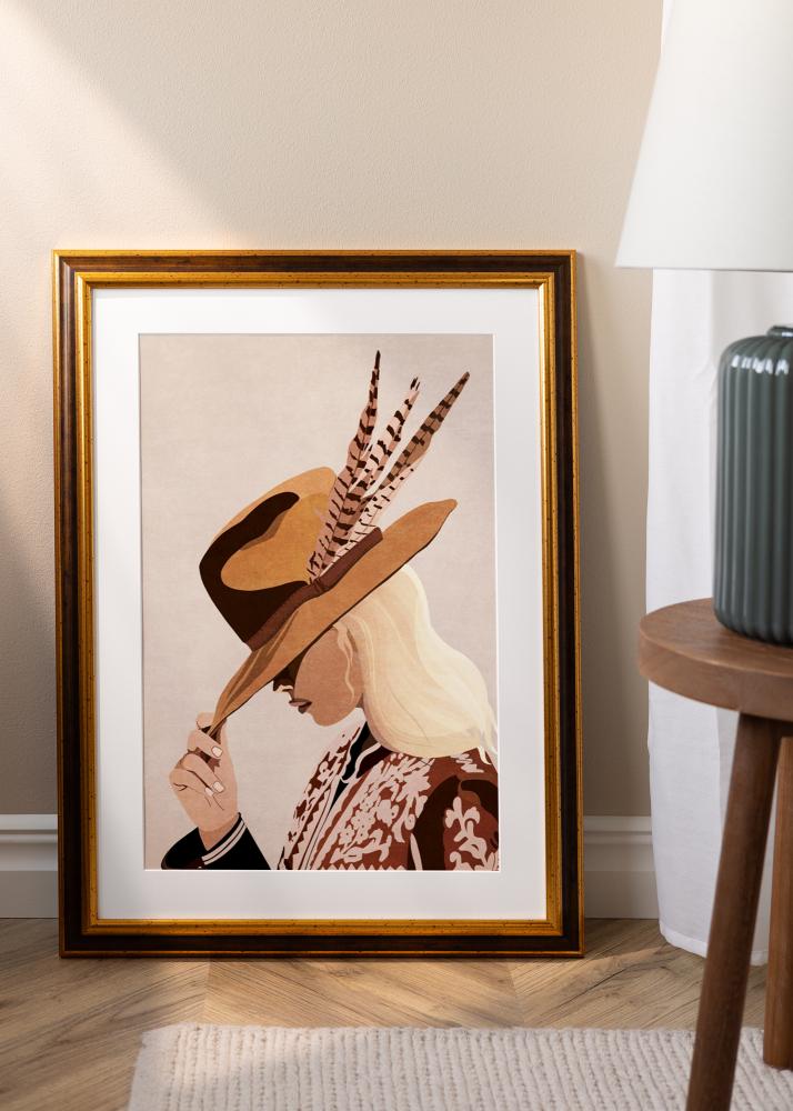 Cadre Aberystwyth Verre Acrylique Or 21x29,7 cm (A4)