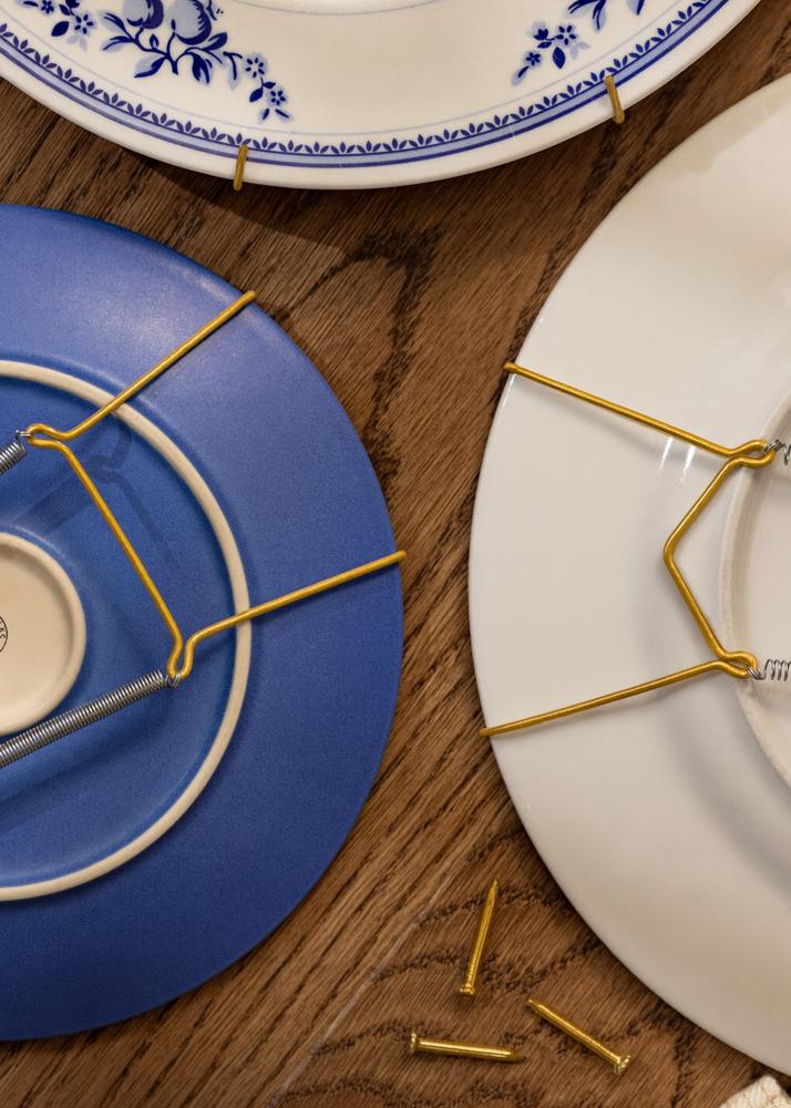 Support mural pour assiette Laiton 13-19 cm