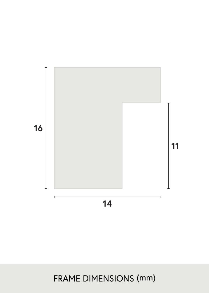 Cadre Oban Verre Acrylique Noir 40x40 cm