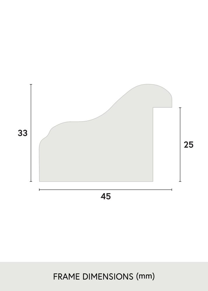 Cadre Aberystwyth Verre Acrylique Or 21x29,7 cm (A4)