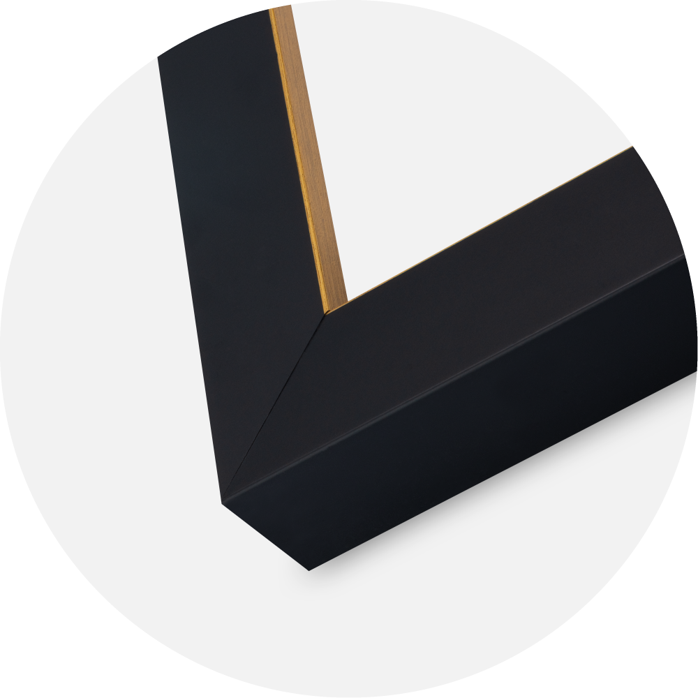 Cadre Sussex Verre Acrylique Noir/Or 30x45 cm