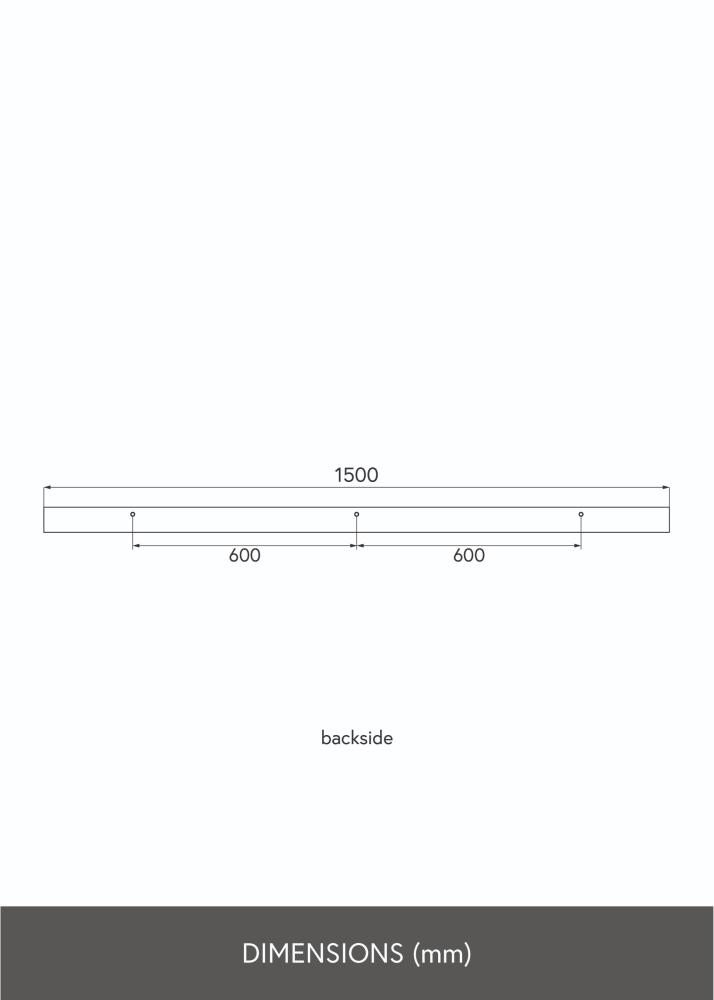 KAILA Étagère à tableau Blanc 150 cm