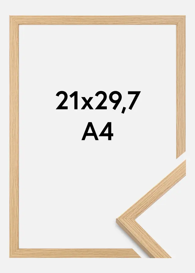 Cadre Valbo Verre acrylique Chêne 21x29,7 cm (A4)