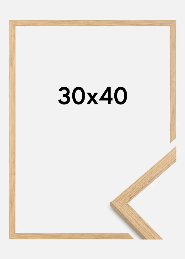 Cadre Valbo Verre acrylique Chêne 30x40 cm