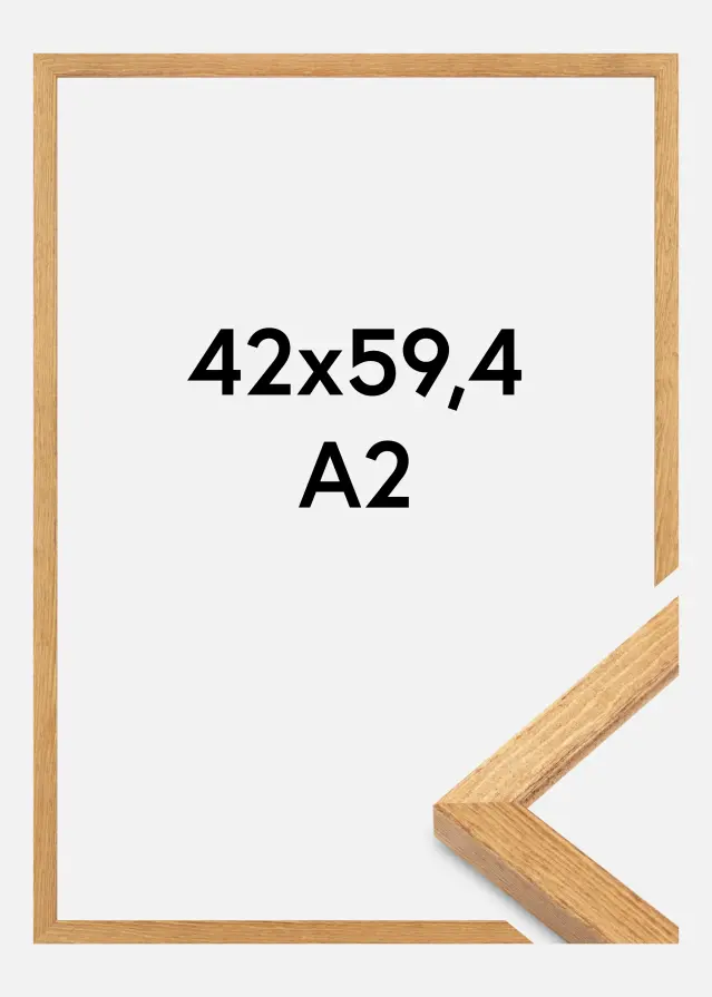 Cadre Tulipa Acrylique Chêne massif 42x59,4 cm (A2)