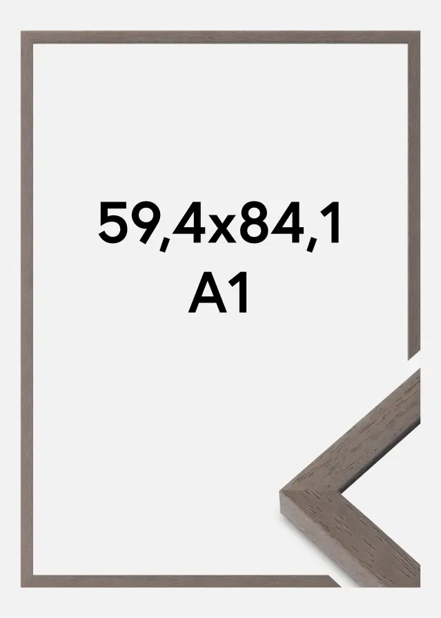 Cadre Hermes Verre acrylique Gris 59,4x84,1 cm (A1)