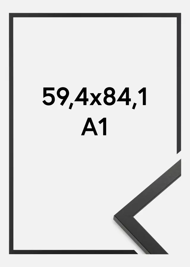 Cadre Trendy Verre Acrylique Noir 59,4x84,1 cm (A1)