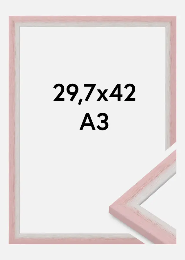 Cadre Cornwall Verre Acrylique Rose 29,7x42 cm (A3)
