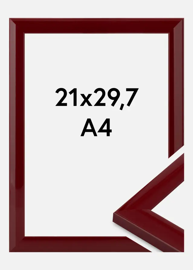 Cadre Dorset Verre Acrylique Rouge Foncé 21x29,7 cm (A4)
