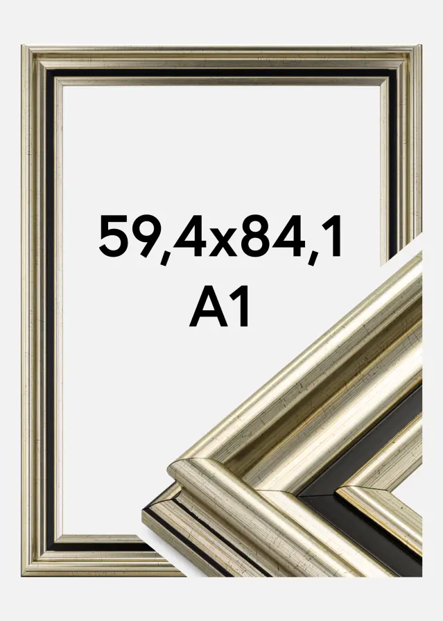 Cadre Gysinge Premium Argent 59,4x84,1 cm (A1)