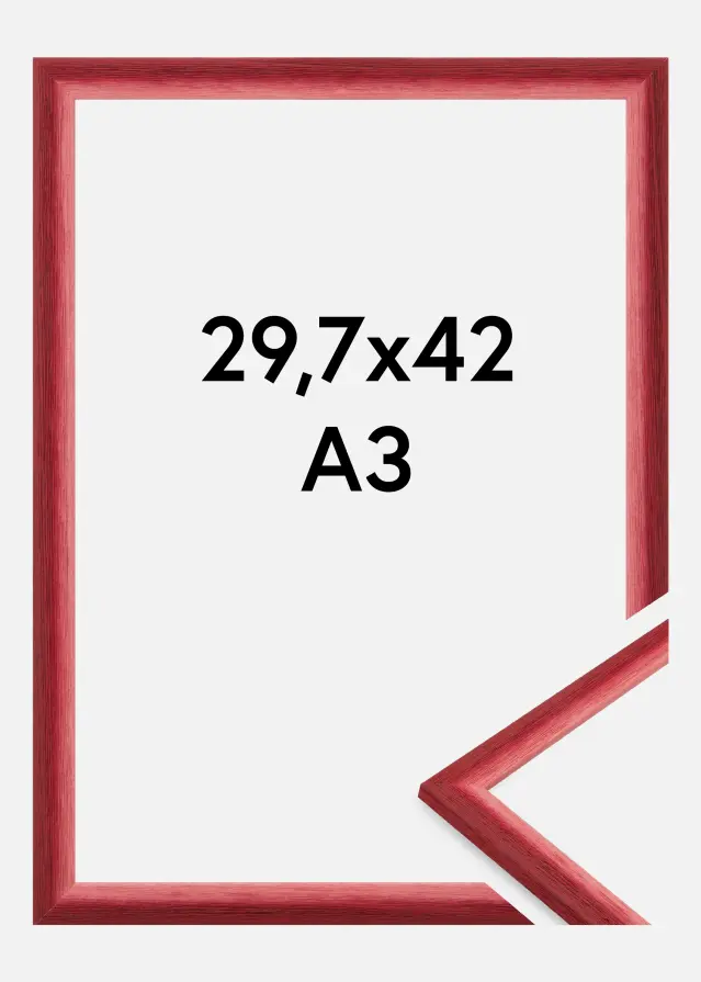 Cadre Cornwall Verre Acrylique Rouge Foncé 29,7x42 cm (A3)