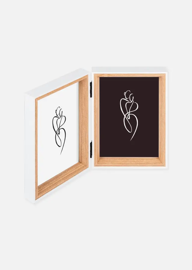 Silhouette Cadre pliant Chêne 10x15 cm - 2 images