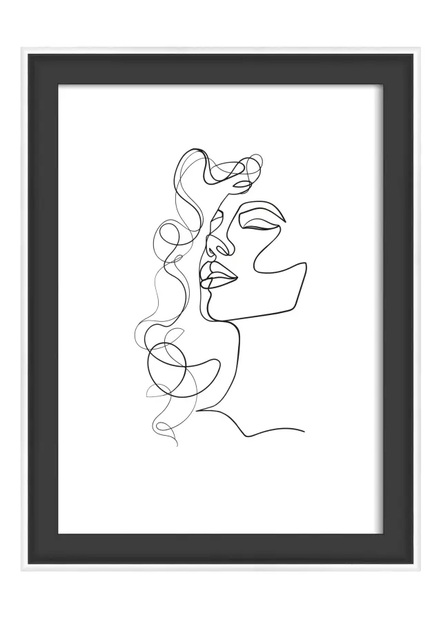 Cadre Silhouette Noir 13x18 cm