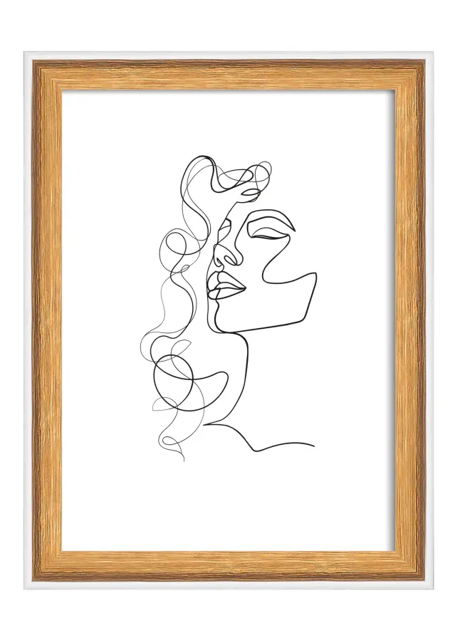 Cadre Silhouette Noyer 13x18 cm