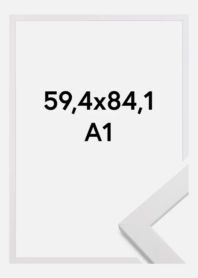 Cadre White Wood Verre Acrylique 59,4x84,1 cm (A1)