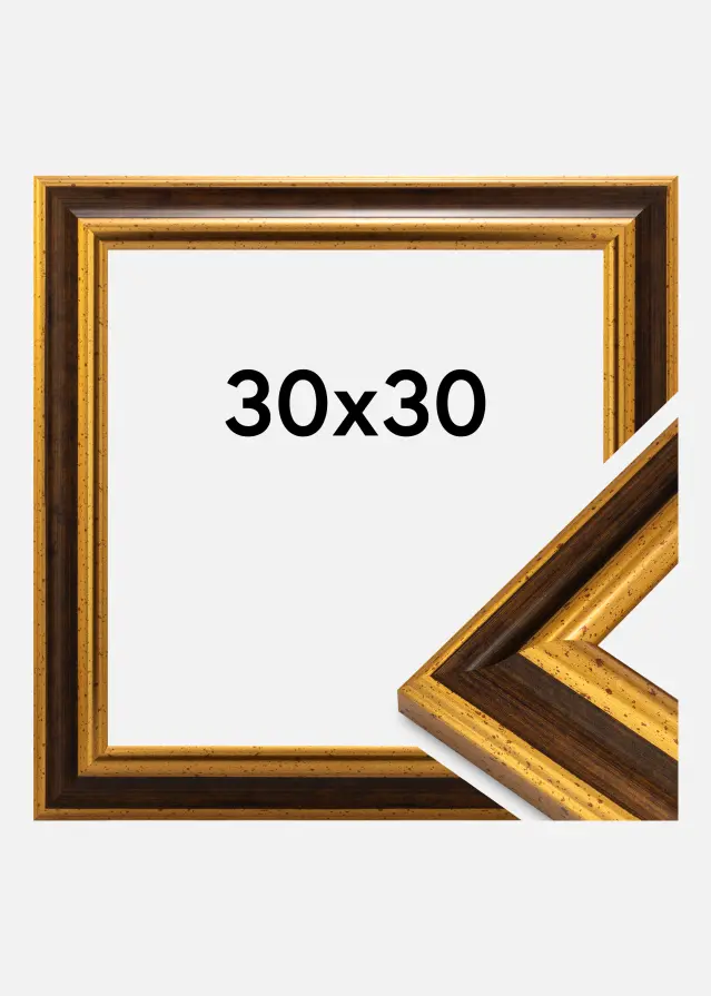 Cadre Aberystwyth Verre Acrylique Or 30x30 cm