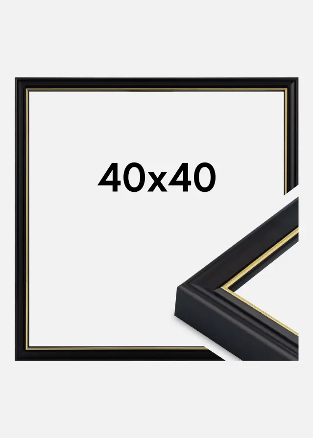 Cadre Canterbury Verre Acrylique Noir 40x40 cm
