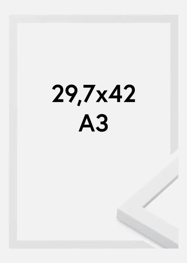 Cadre Oban Verre Acrylique Blanc 29,7x42 cm (A3)