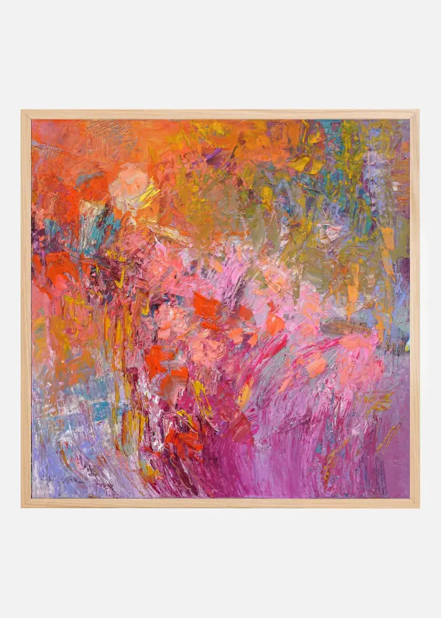 New Morning In Rose Garden Poster