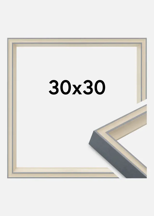Cadre Riga Verre Acrylique Gris 30x30 cm