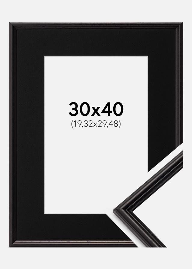 Cadre Horndal Noir 30x40 cm - Passe-partout Noir 8x12 pouces