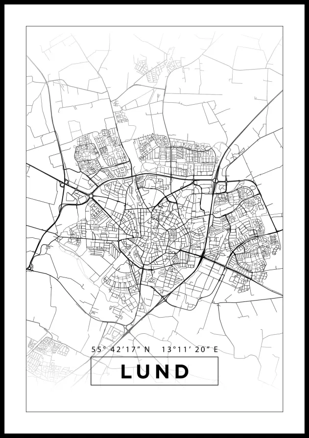 Map - Lund - White