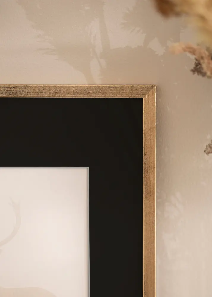 Cadre Galant Or 40x50 cm - Passe-partout Noir 29,7x42 cm